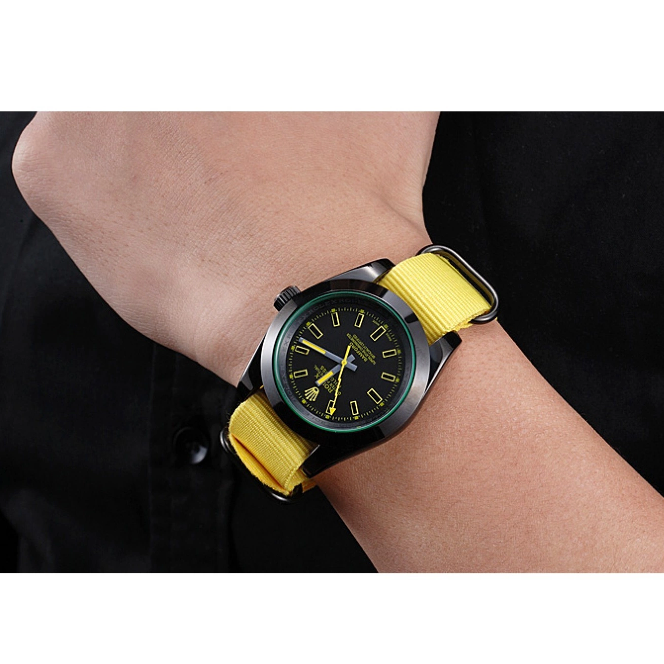 AAA Replica Watches Rolex Yellow Strap 621999 Nylon Milgauss Bamford 0723